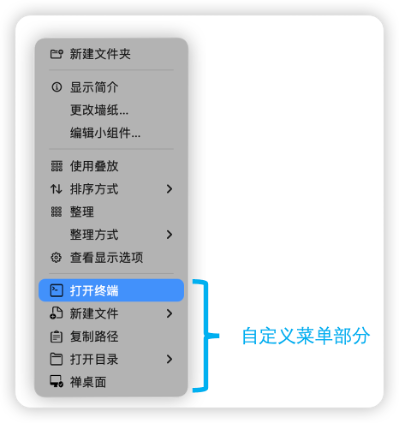 context menu